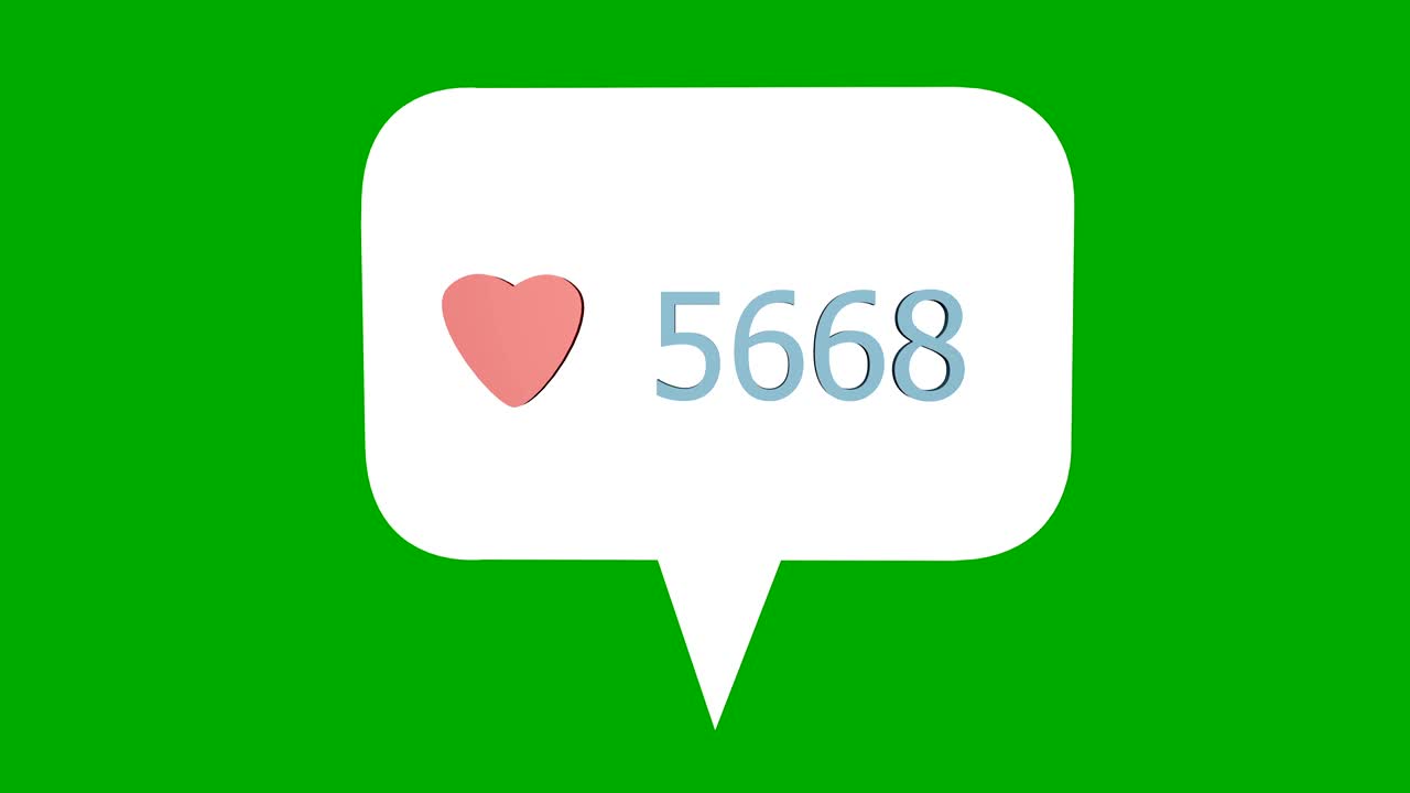 "Like" Counter Animation Green Screen