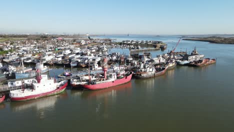 lighthouse ships moored on river medway