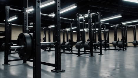 empty gym with weightlifting equipment