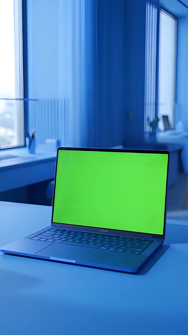 Laptop Green Screen Mockup Video 4K