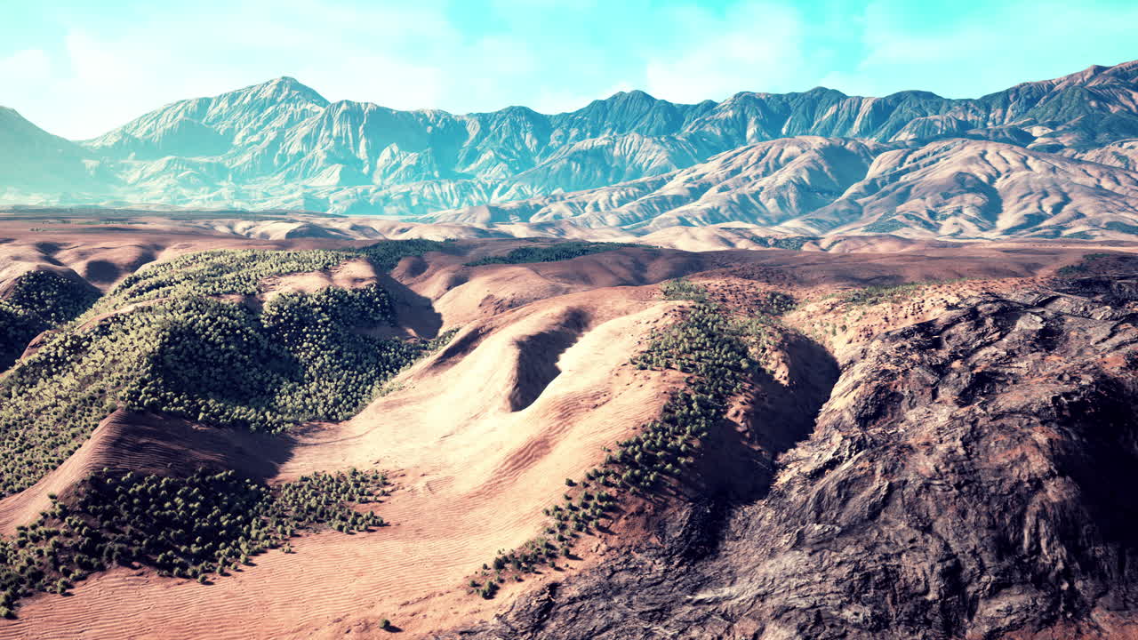 리비아 의 사막 의 공중 사진