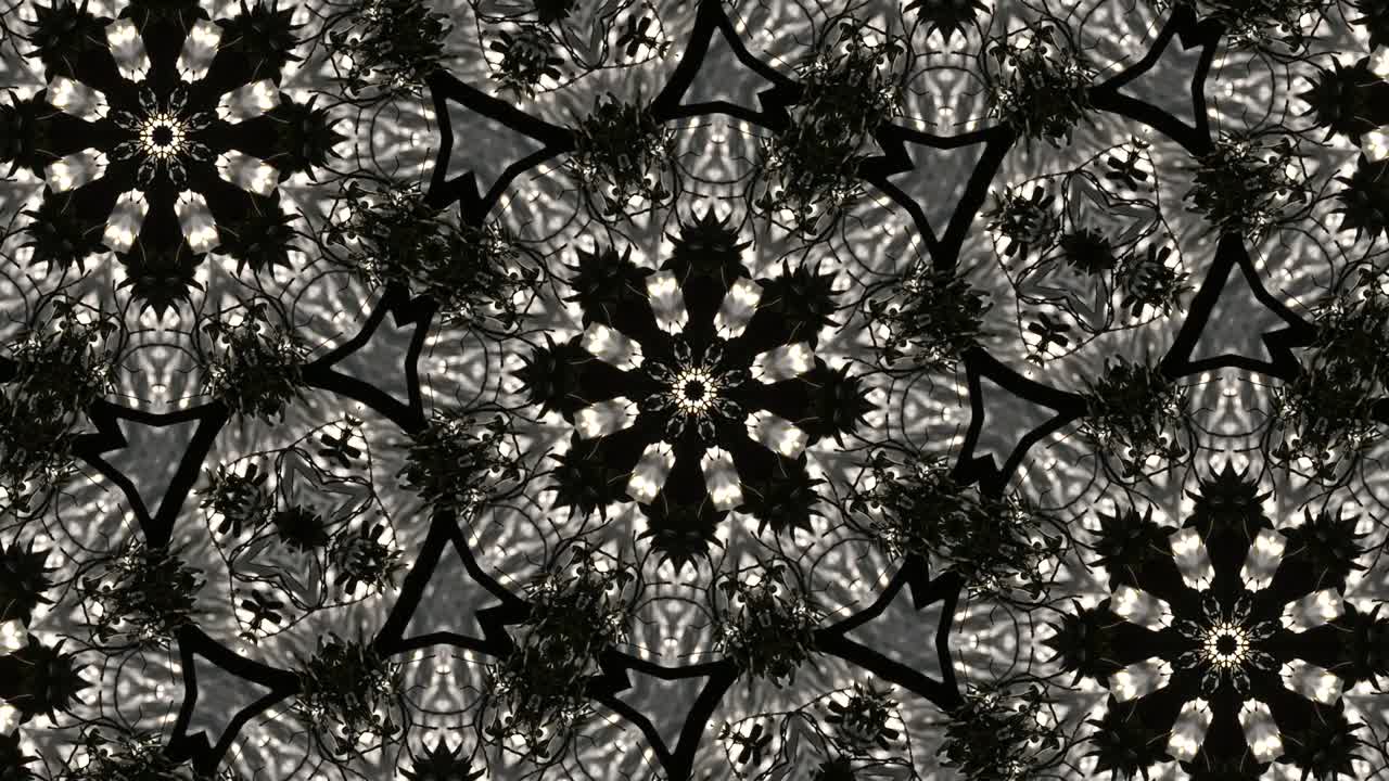 fondo abstracto multicolor y movimiento con efecto caleidoscopio