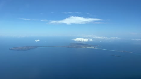 aerial view of formentera island, in the balearic islands, spain