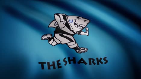 the sharks rugby flag