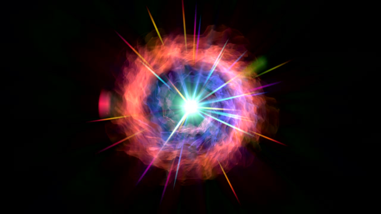 explosión de fuego de energía galáctica 4k