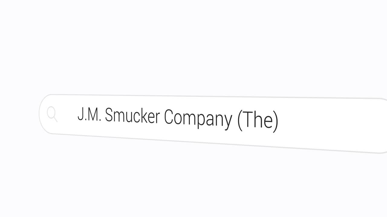 escribiendo j.m. smucker company en el motor de búsqueda