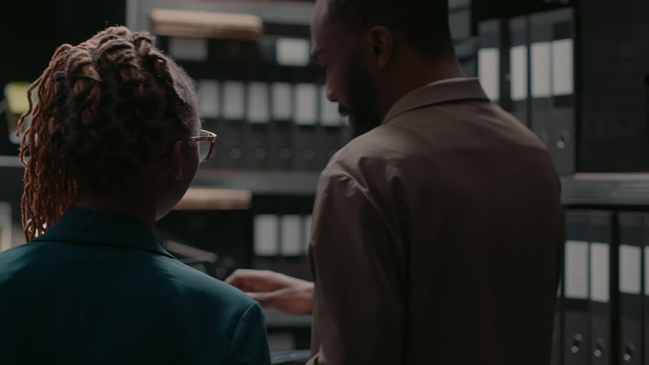 Police detectives working on an investigation