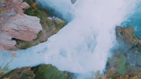 high angle waterfall view