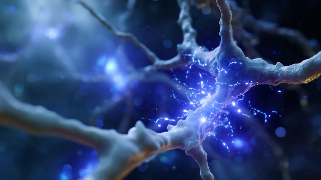Intricate Neural Connections: A Stunning Glimpse into the Dynamic Activity of Neurons Illuminated by Vibrant Energy Patterns in the Brain's Synaptic Network