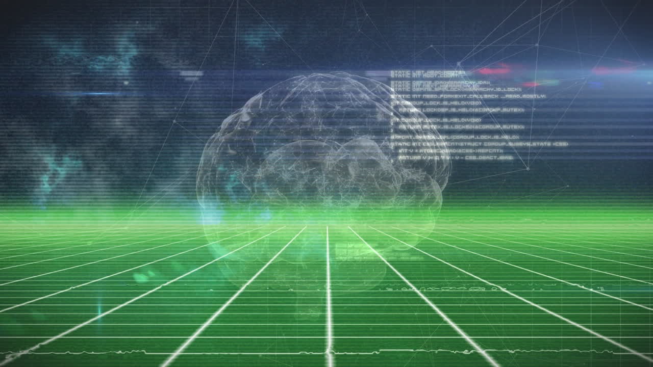 인간 뇌의 애니메이션과 과학 데이터 프로세싱 (그리드)