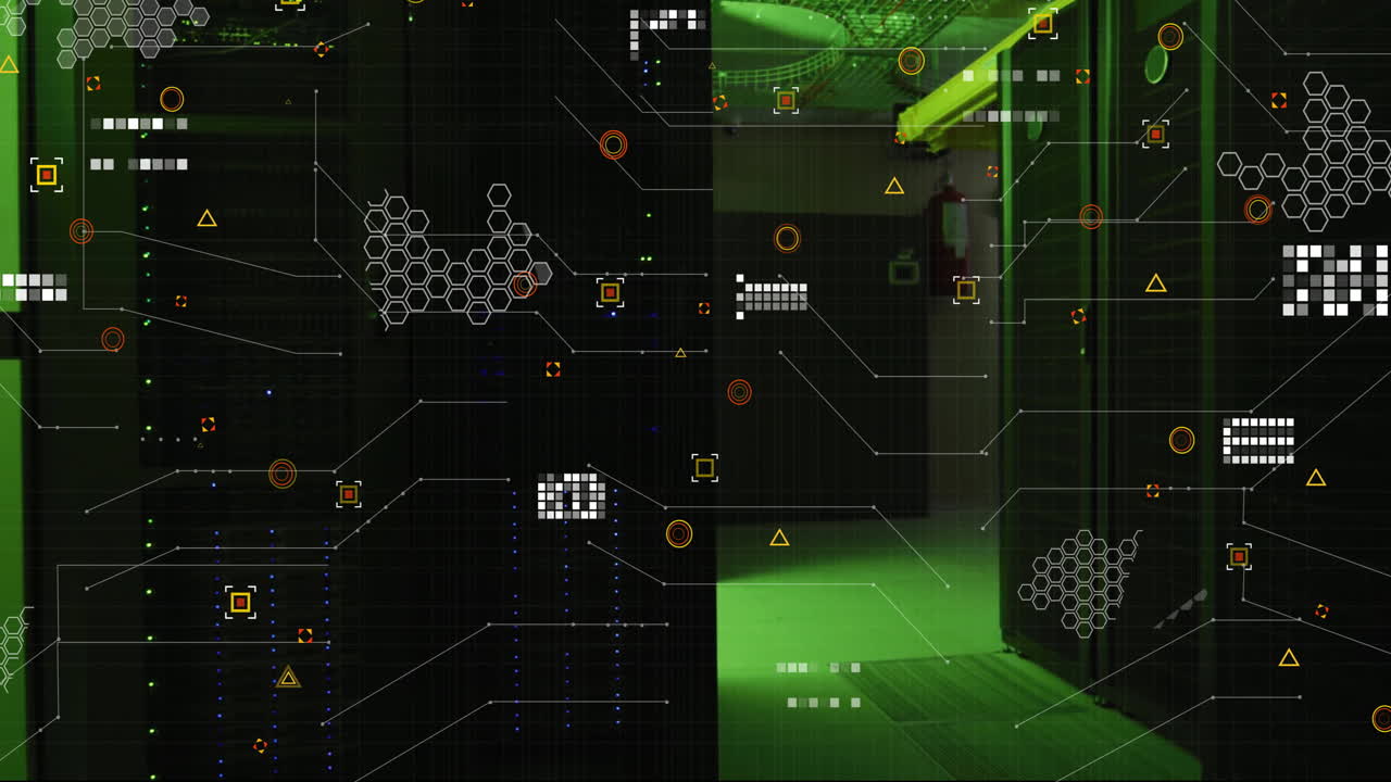 Animation of digital data processing over computer servers