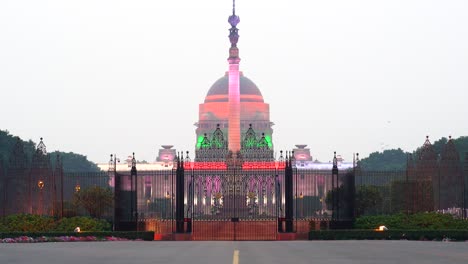 beautiful evening view of rashtrapati bhavan