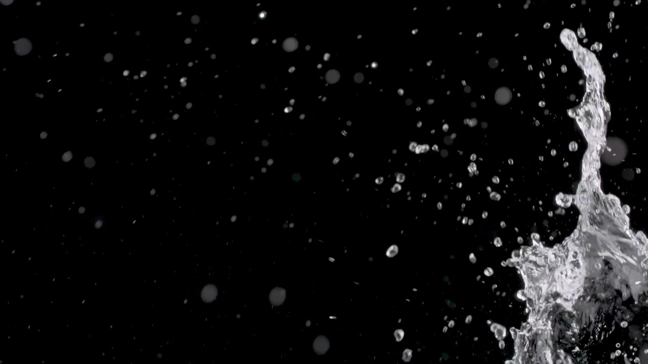 Splashing Water on a Black Background