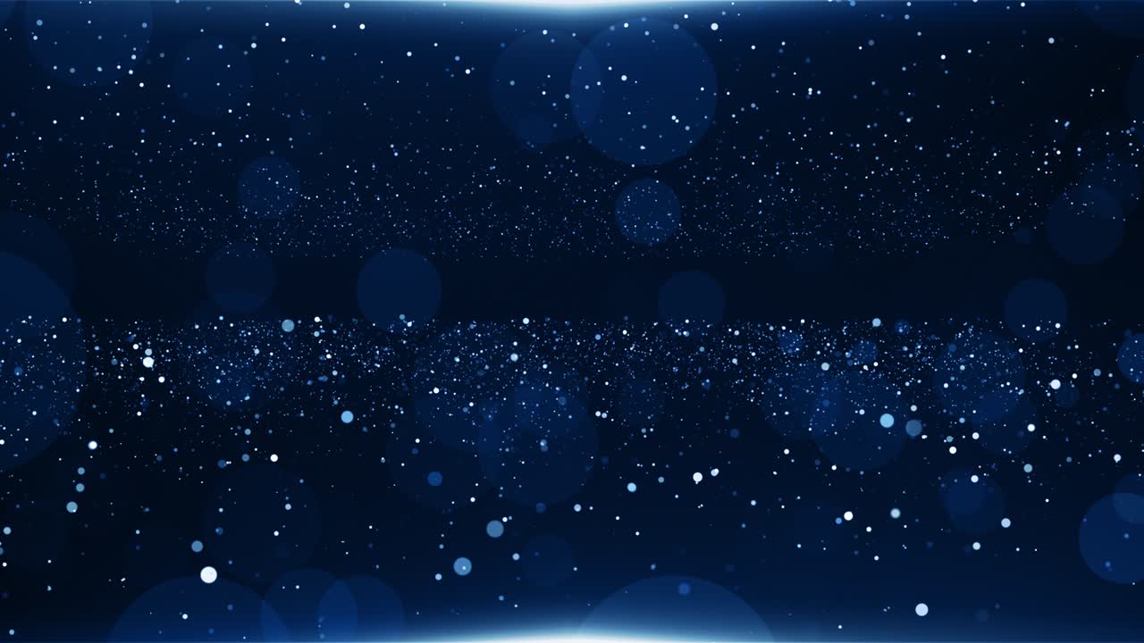 파란 먼지 입자 추상적인 빛 보케 모션 제목 영화적 배경 루프