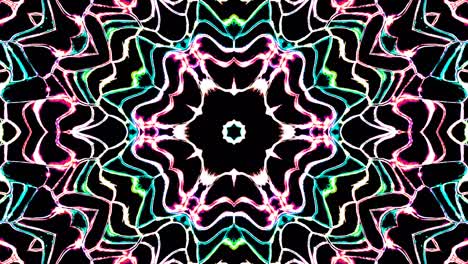 hermoso caleidoscopio abstracto brillante colorido conjunto de luz movimiento suave
