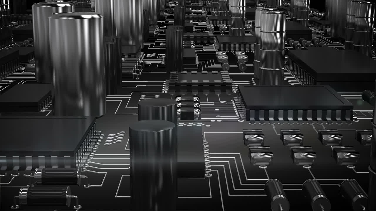 Close-up of electronic circuit board