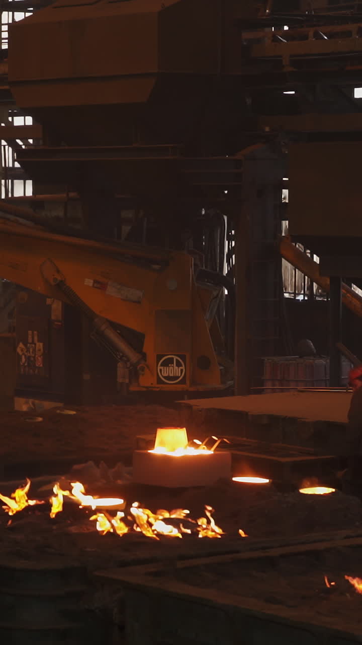 Molten Metal Casting in a Foundry
