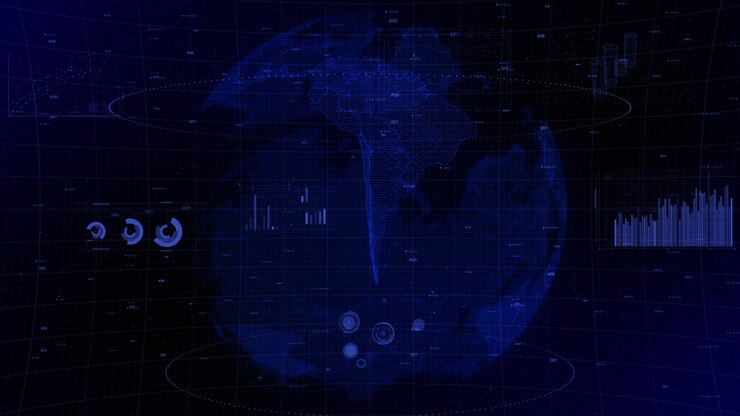 cinematic digital globe rotating video background showcases zooming in on Chile country