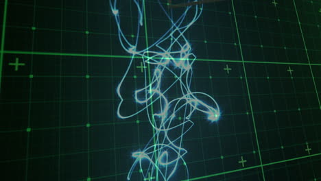 animación de la red de conexiones en el espacio digital