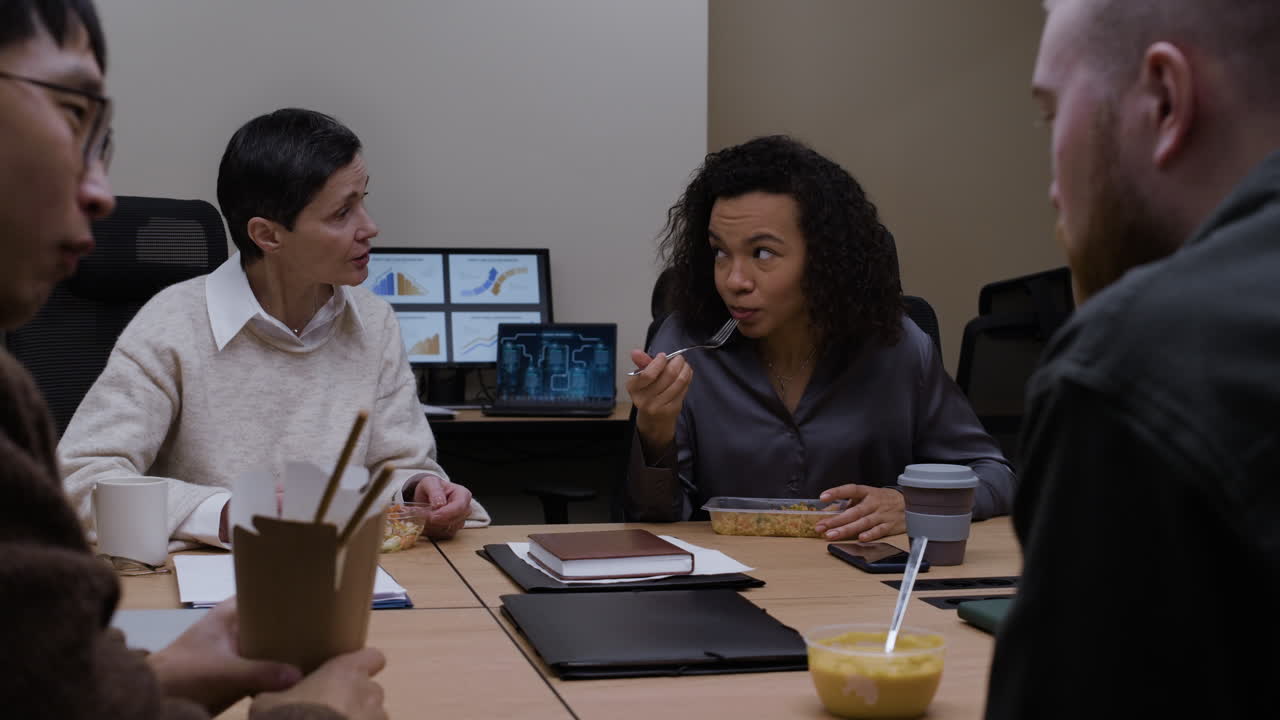 Business Team Lunch Meeting