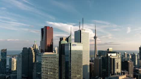 summer city skyline building architecture with clouds in toronto