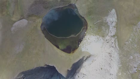 Aerial-view-of-Drakolimni-lake,-Greece