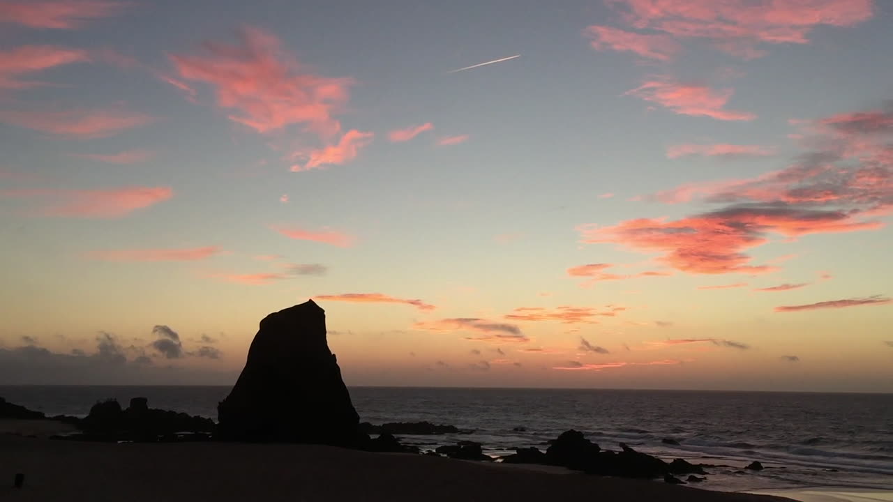 sunset at Santa Cruz' beach