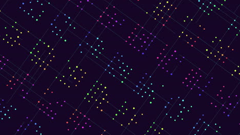 colorful circuit board pattern on black background