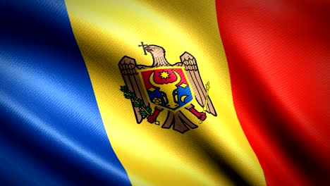 moldova flag. seamless looping animation. 4k high definition video