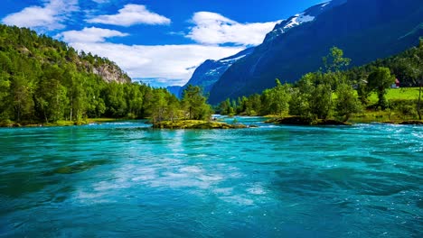 lovatnet lake beautiful nature norway.