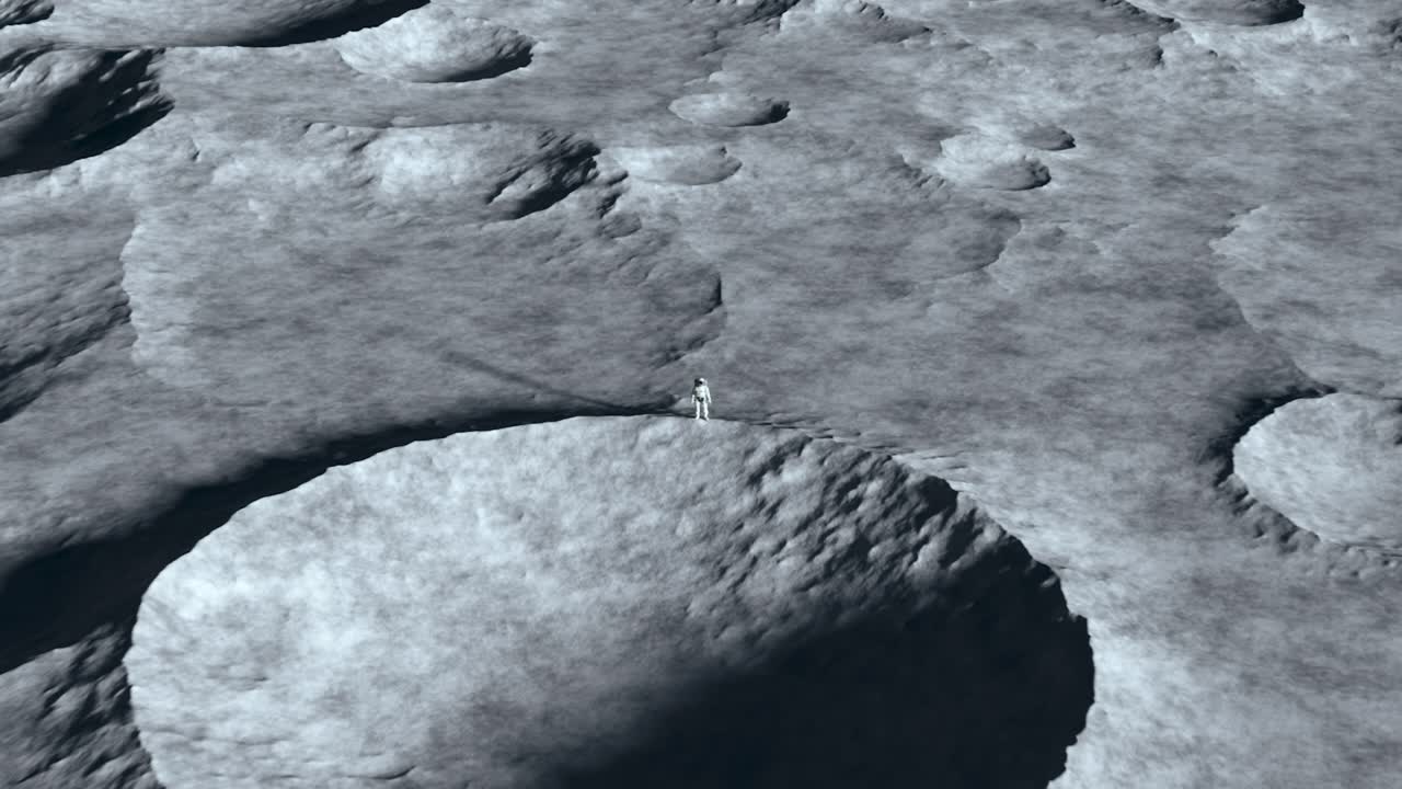 달에 우주 비행사