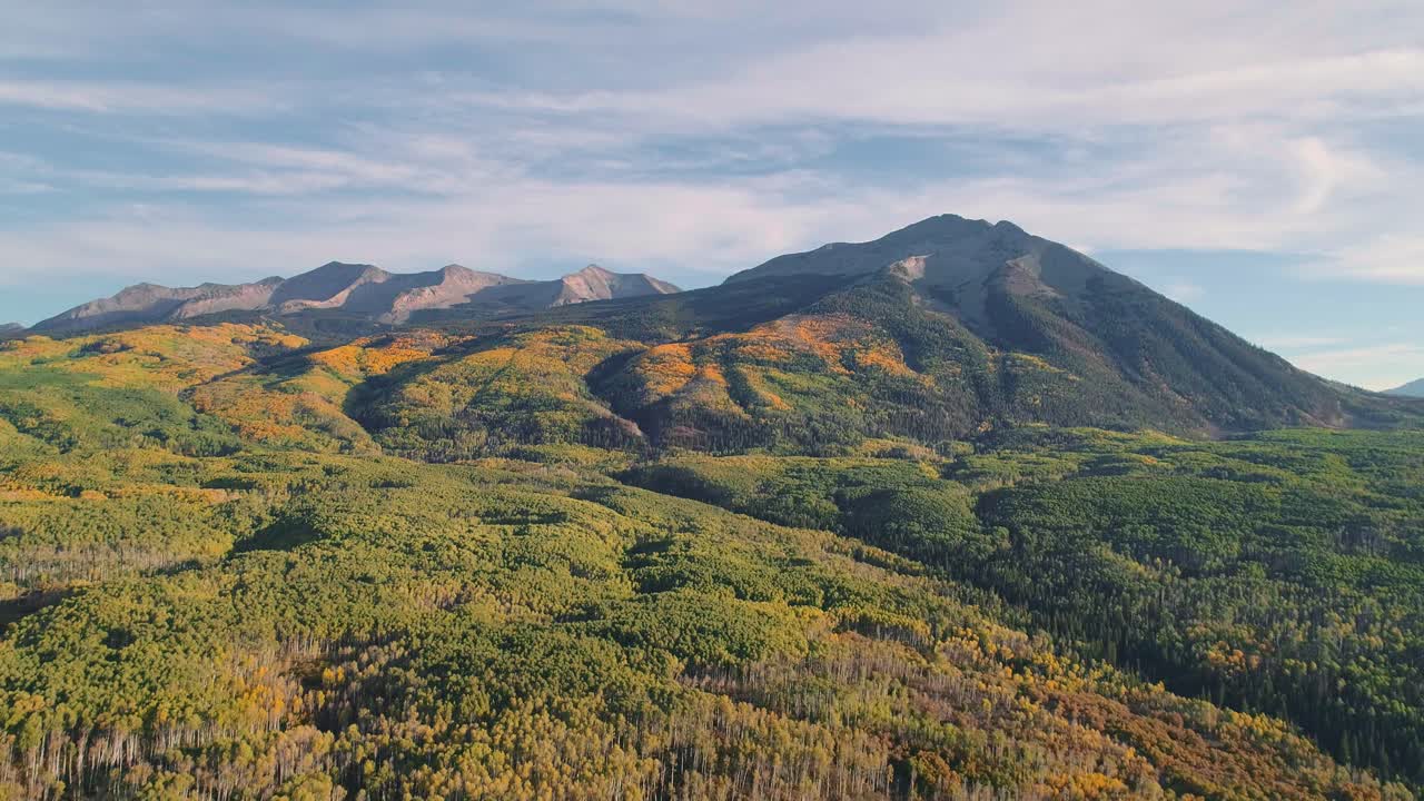 álamos tembloses girando en kebler pass, colorado