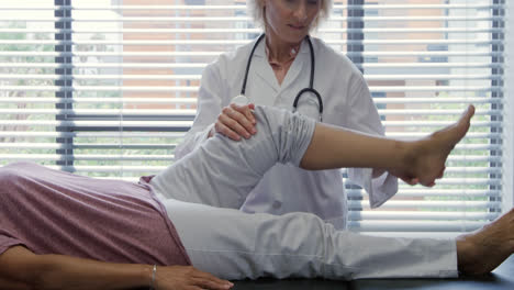 physiotherapist at work in a hospital