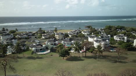 aerial view of villa rentals at the tobago plantations on the tropical island of tobago