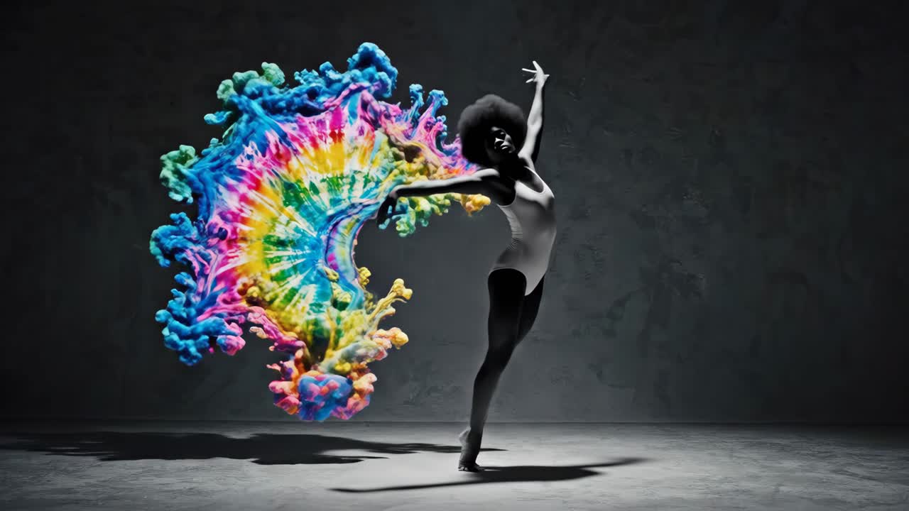 Abstract Ink Dance Performance