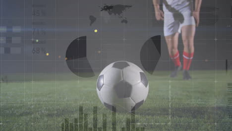 Animación-Del-Procesamiento-De-Datos-Financieros-Sobre-Un-Jugador-De-Fútbol-Masculino-Caucásico-En-El-Campo