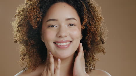 black woman face, skin glow