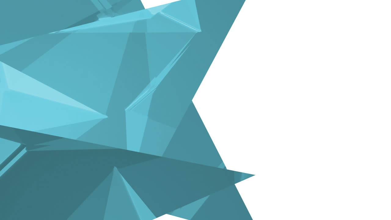 animación digital de tres triángulos contra un fondo blanco