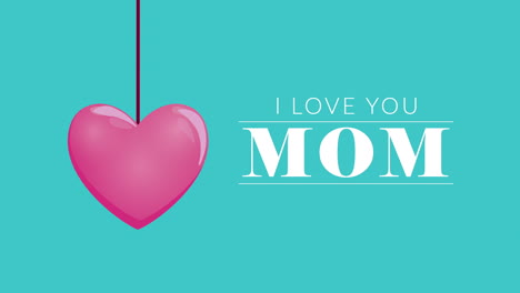 mother's day card with heart