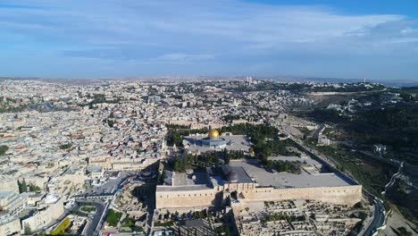 al aqsa mosque and the old city of jerusalem, aerial view