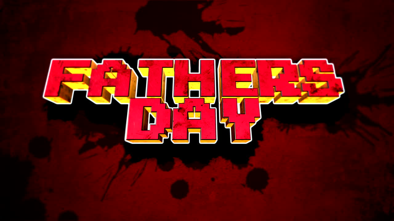 día de los padres en textura grunge con salpicaduras de rojo y negro