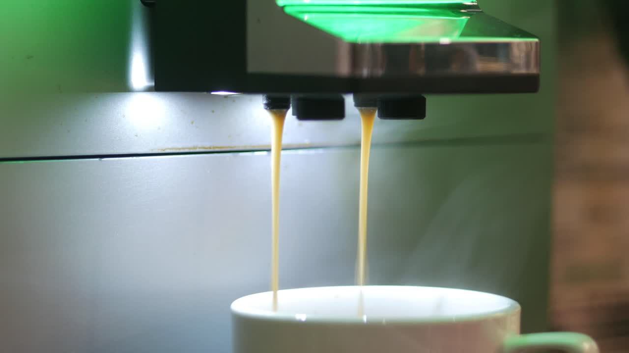 Coffee Machine Making Coffee