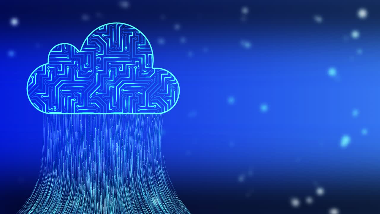 Cloud computing technology internet loop background big data center future infrastructure digital ai