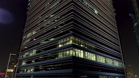 modern skyscraper at night