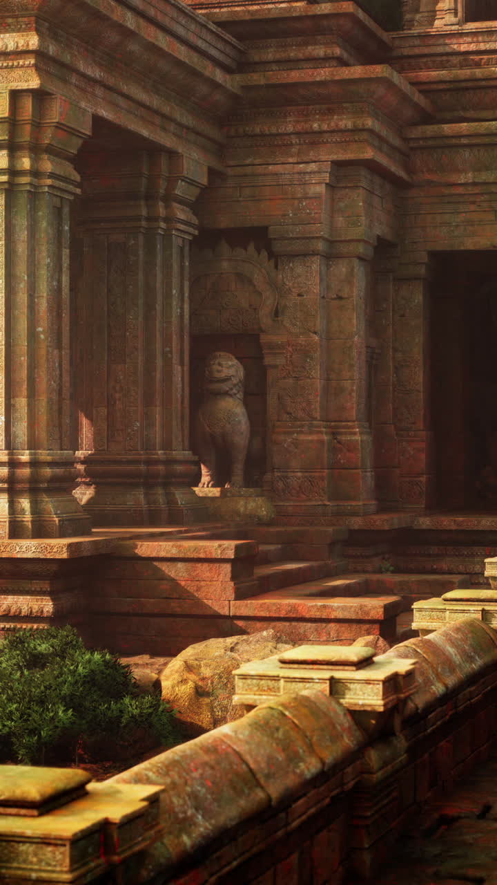 ruinas de templos antiguos en un entorno tropical exuberante