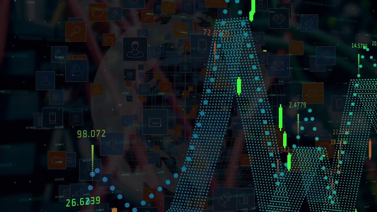 Animation of data processing over globe