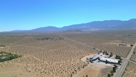 desolate nature landscape of lucerne valley in mojave desert, western san bernardino county, california, usa