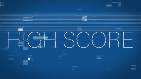 Animation-of-high-score-text-on-a-blue-background