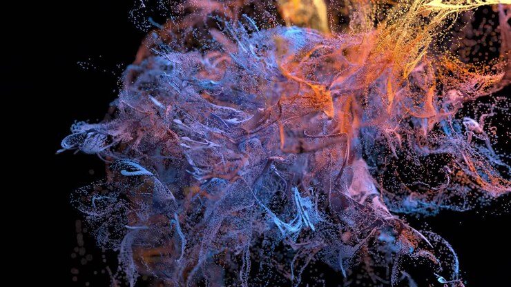 explosion d'encre abstraite