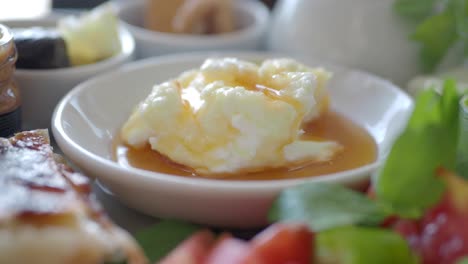 delicious turkish breakfast with honey and yogurt